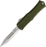 Microtech Hera II Mini OTF Knife Auto Opening For EDC Enthusiasts Bayonet Blade 4 Inch Closed OD Green Aluminum