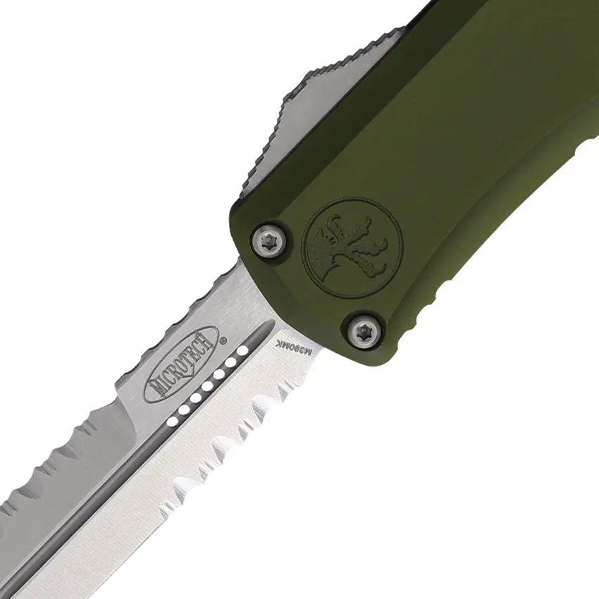 Microtech Hera II Mini OTF Knife Auto Opening For EDC Enthusiasts Bayonet Blade 4 Inch Closed OD Green Aluminum by Microtech