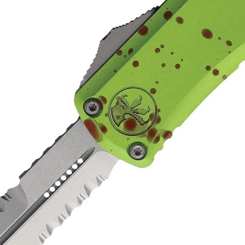 Microtech Auto Hera II OTF Mini Double Edge Knife 3in Dagger Blade M390MK Aluminum Handle For Tactical Enthusiasts by Microtech