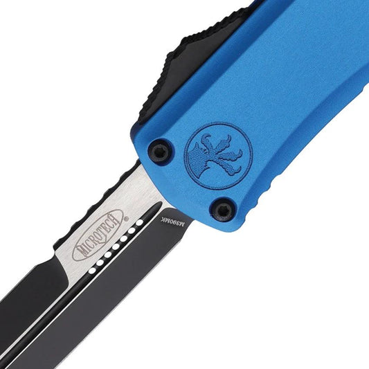 Microtech Hera II Auto OTF Mini Bayonet Knife 3 Inch M390 Blade Blue Aluminum Handle For EDC Enthusiasts by Microtech