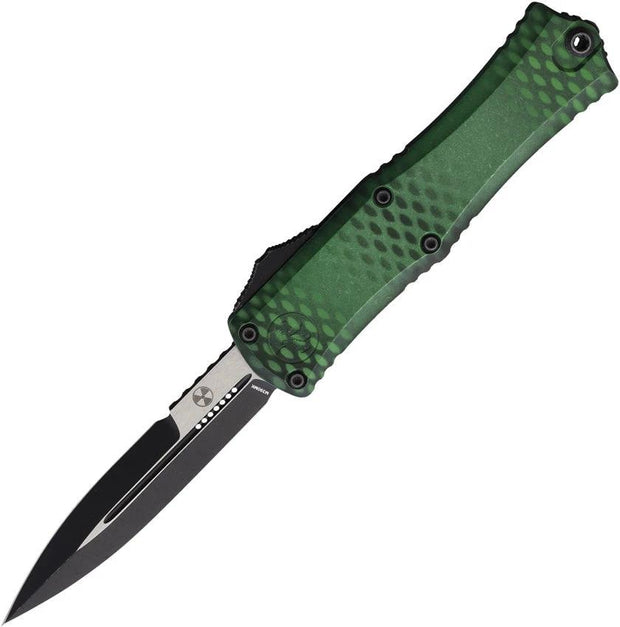 Microtech Hera II Mini Auto OTF Knife Automatic Opening Green Aluminum Handle Glass Breaker for EDC Enthusiasts