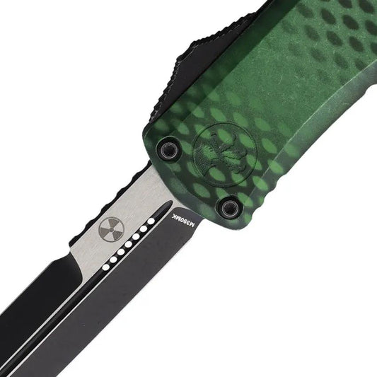 Microtech Hera II Mini Auto OTF Knife Automatic Opening Green Aluminum Handle Glass Breaker for EDC Enthusiasts by Microtech