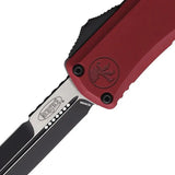 Microtech Auto Hera II Mini OTF Knife 3 Inch Bayonet Blade Merlot Aluminum Handle Glass Breaker For Tactical Enthusiasts by Microtech