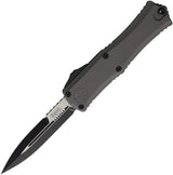 Microtech Auto Hera II Mini OTF Knife With Automatic Opening Gray Aluminum Handle Bayonet Blade For EDC Enthusiasts
