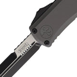 Microtech Auto Hera II Mini OTF Knife With Automatic Opening Gray Aluminum Handle Bayonet Blade For EDC Enthusiasts by Microtech