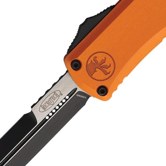 Microtech Auto Hera II OTF Knife Bayonet Blade Orange Aluminum Handle For EDC Enthusiasts by Microtech