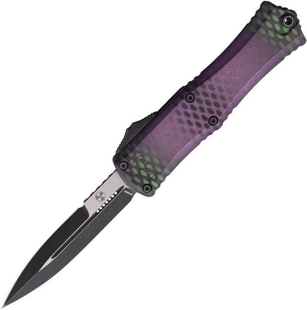 Microtech Hera II Mini OTF Automatic Knife Purple Aluminum Handle Glass Breaker Pocket Clip Elite Tactical Enthusiasts