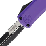 Microtech Auto Hera II Mini OTF Knife Purple Aluminum Handle Bayonet Blade Glass Breaker For EDC Pros by Microtech
