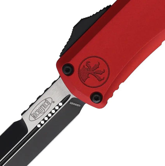 Microtech Auto Hera II OTF Bayonet Knife 3 Inch Blade M390MK 30th Anniversary Red Aluminum Handle For EDC Enthusiasts by Microtech