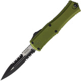 Microtech Hera II Mini OTF Auto Knife OD Green Aluminum Handle Bayonet Blade Glass Breaker EDC Tactical