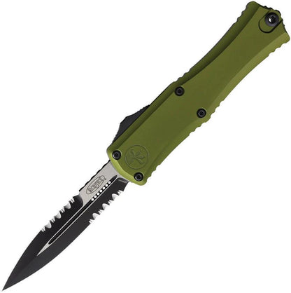 Microtech Hera II Mini OTF Auto Knife OD Green Aluminum Handle Bayonet Blade Glass Breaker EDC Tactical