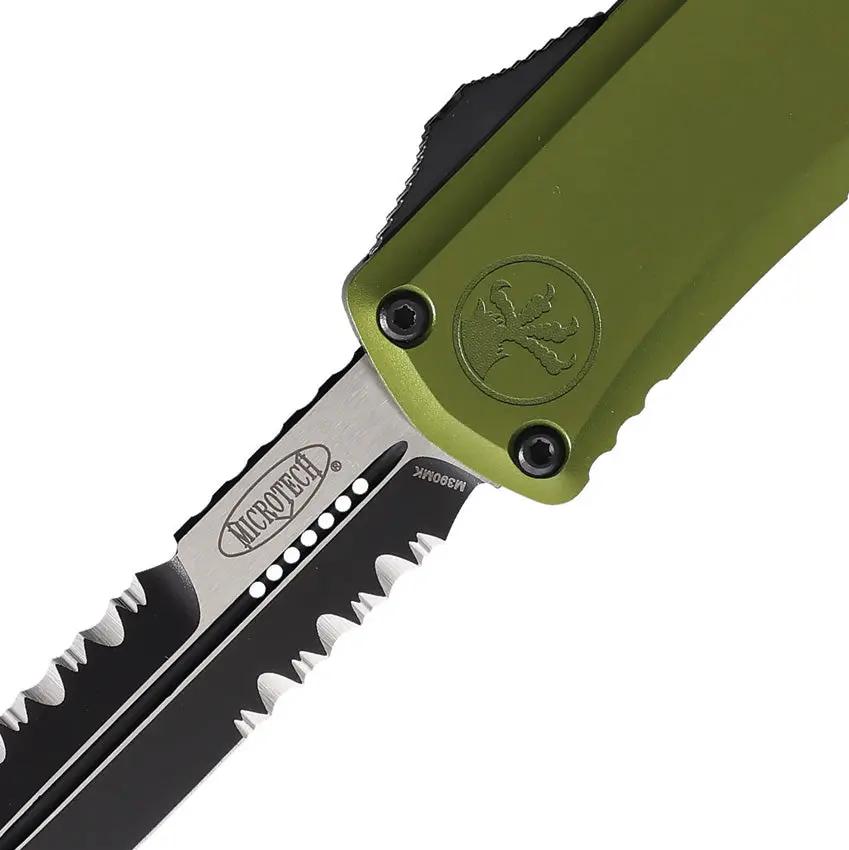 Microtech Hera II Mini OTF Auto Knife OD Green Aluminum Handle Bayonet Blade Glass Breaker EDC Tactical by Microtech