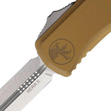Microtech Hera II Auto OTF Knife 1702-10TA Tan Aluminum Handle, M390MK Dagger Blade, EDC Tactical by Microtech