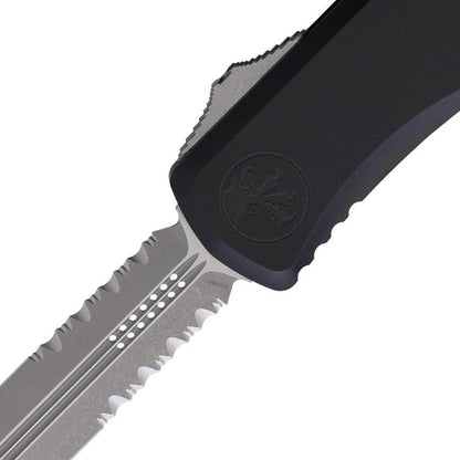 Microtech Auto Hera II OTF Knife With Apocalyptic Finish Partially Serrated Blade For Tactical Enthusiasts by Microtech