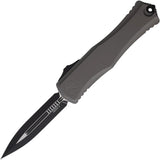 Microtech Auto Hera II OTF Gray Stonewash Dagger Blade Aluminum Handle for Collectors