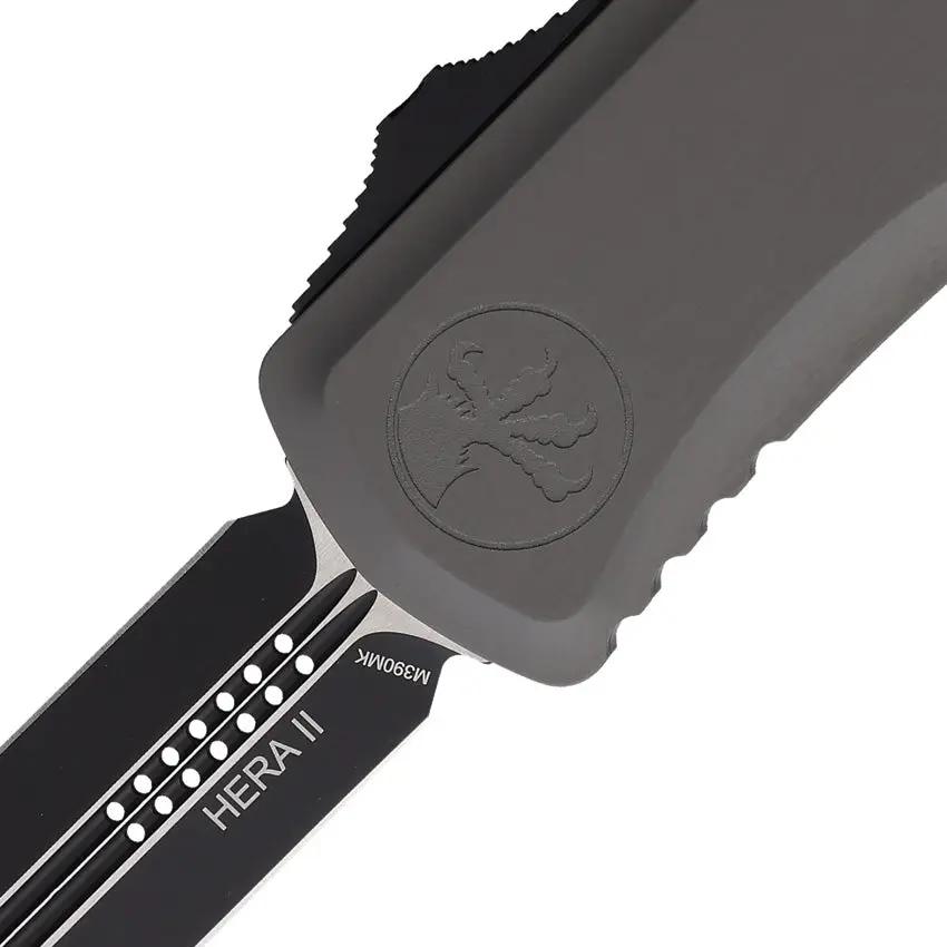Microtech Auto Hera II OTF Gray Stonewash Dagger Blade Aluminum Handle for Collectors by Microtech