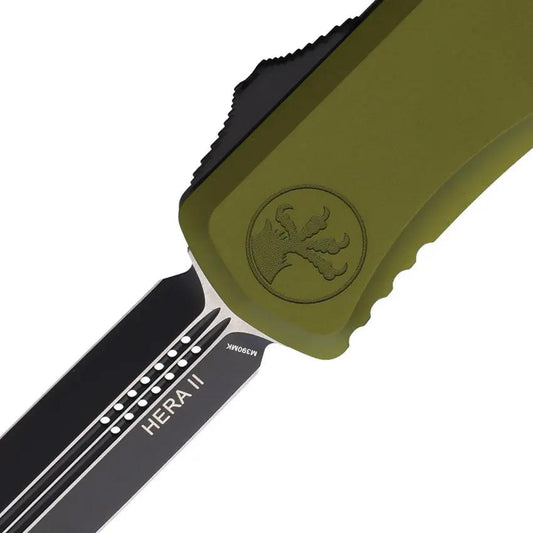 Microtech Hera II Auto OTF Knife Desert Tan DE 1702-1OD High Performance Auto Opening for Tactical EDC Enthusiasts by Microtech