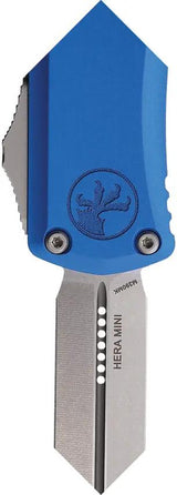 Premium Microtech Hera II Auto OTF Mini Blue Anniversary Edition Knife For EDC Enthusiasts by Microtech