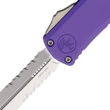 Microtech Hera II Auto OTF Dagger Knife Purple Aluminum Handle For EDC Enthusiasts Glass Breaker 4in Closed 3in Blade by Microtech