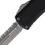 Microtech Auto Hera II Mini OTF Knife DE AP Finish 3In Serrated M390 Blade 30th Anniversary Edition For Collectors by Microtech