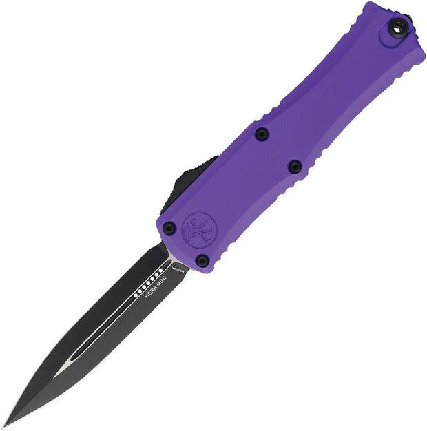 Microtech Hera II Mini D E OTF Auto Knife Purple Aluminum Handle 4 Inch Closed For EDC Enthusiasts by Microtech