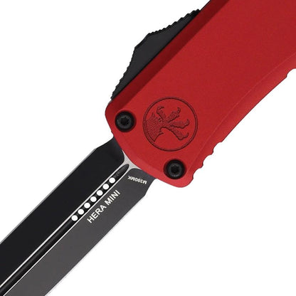 Microtech Auto Hera II Mini DE OTF Knife M390 Blade Red Aluminum Handle For EDC Enthusiasts Glass Breaker by Microtech