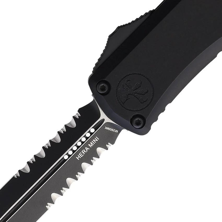 Microtech Auto Hera II OTF Knife 3 Inch Bayonet Style Dagger Blade Two Tone Finish For Tactical Enthusiasts by Microtech