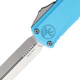 Microtech Hera II Mini D E OTF Knife, Automatic Action, 3 Inch M390 Blade, Turquoise Aluminum Handle For EDC Enthusiasts by Microtech
