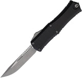 Microtech OTF Knife Hera II Mini Auto 3 Inch Blade M390 Apocalyptic Finish Black Aluminum For EDC Enthusiasts by Microtech