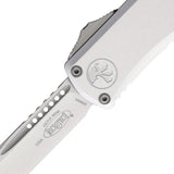 Microtech Auto Hera II Mini OTF Knife Premium 3In Stonewash Blade Silver Aluminum Handle For EDC Enthusiasts by Microtech
