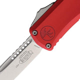 Microtech Auto Hera II Mini OTF Red Aluminum Handle Glass Breaker 3In Stonewashed M390 Blade EDC by Microtech