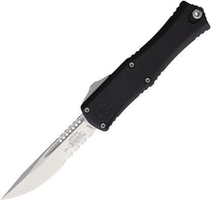 Microtech Auto Hera II Mini OTF Knife Automatic Opening 3 Inch M390MK Blade Black Aluminum Handle For EDC Enthusiasts by Microtech