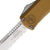 Microtech Auto Hera II Mini OTF Knife With 3 Inch M390MK Blade Tan Aluminum Handle Glass Breaker EDC Ready by Microtech