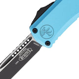 Microtech Auto Hera II Mini OTF Premium Knife With Turquoise Aluminum Handle Bohler M390MK Blade Glass Breaker For EDC by Microtech