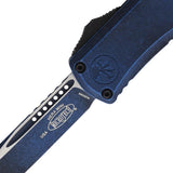 Microtech Hera II Mini SE OTF Knife Auto Opening Aluminum Handle Weathered Blue Blade For EDC Enthusiasts by Microtech