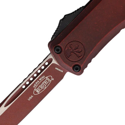 Microtech Hera II Mini OTF Automatic Knife Merlot Weather Metal Blade And Handle For EDC Enthusiasts by Microtech