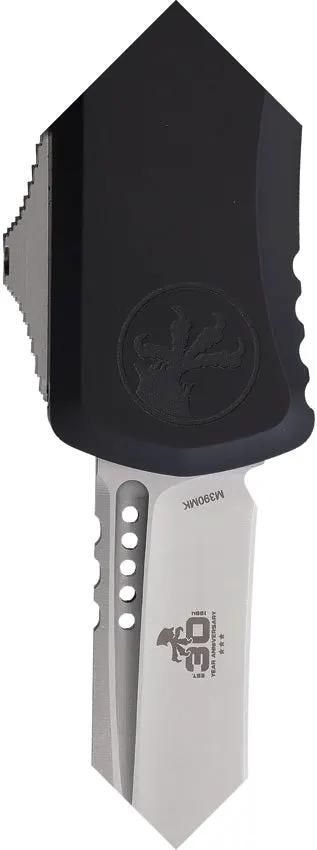 Microtech Hera II Auto OTF Recurve Knife 30th Anniversary Edition Black Aluminum Handle With Glass Breaker by Microtech