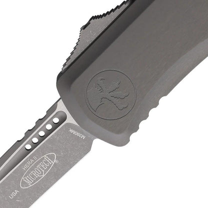 Microtech Hera II Auto OTF Recurve Knife With Apocalyptic Finish Premium Steel Blade For Tactical EDC Collectors by Microtech