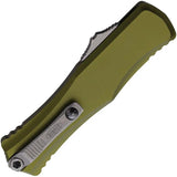 Microtech Hera II Auto OTF Knife Recurve M390 Blade OD Green Aluminum Handle Glass Breaker For EDC Enthusiasts by Microtech