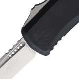 Microtech Hera II OTF Knife Auto Opening Recurve Blade 4 Inch Glass Breaker Black Aluminum Handle For EDC Enthusiasts by Microtech