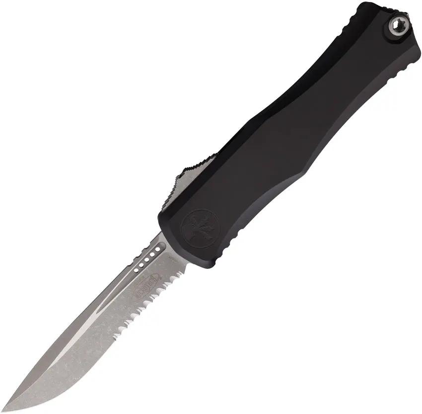 Microtech Auto Hera II OTF Knife With Recurve Blade And Apocalyptic Finish For Tactical Everyday Carry Enthusiasts by Microtech