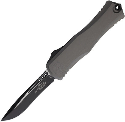 Microtech Auto Hera II OTF Recurve Knife 1705 1NC Premium M390 Blade Gray Aluminum EDC by Microtech