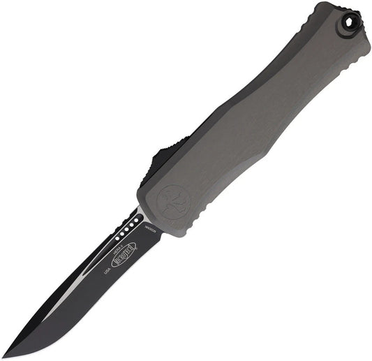 Microtech Auto Hera II OTF Recurve Knife 1705 1NC Premium M390 Blade Gray Aluminum EDC by Microtech