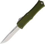 Microtech Hera II Mini OTF Automatic Knife For EDC Enthusiasts With Recurve M390 Blade OD Green Aluminum by Microtech