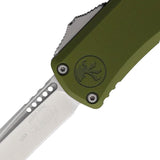 Microtech Hera II Mini OTF Automatic Knife For EDC Enthusiasts With Recurve M390 Blade OD Green Aluminum by Microtech