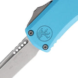 Microtech Hera II Mini OTF Automatic Knife Recurve M390 Turquoise Aluminum Handle EDC by Microtech