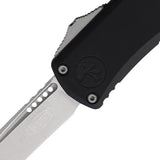 Microtech Auto Hera II Mini OTF Recurve Knife For EDC Fans Bohler M390MK Blade Black Aluminum Handle Glass Breaker by Microtech