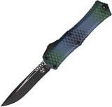 Microtech Auto Hera II Mini OTF Knife With Recurve M390 Blade Aluminum Blue X51 Handle Glass Breaker Tactical EDC by Microtech