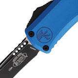 Microtech Auto Hera II Mini OTF Recurve Knife With Bohler M390MK Blade Blue Aluminum Pocket Clip For EDC Enthusiasts by Microtech