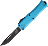 Microtech Auto Hera II Mini OTF Recurve Knife With Turquoise Aluminum Handle 4 Inch Closed 3 Inch Bohler M390MK Blade EDC by Microtech